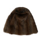 Brown Weasel Fur Womens Cashmere Hat Beanie
