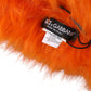 Orange Faux Fur Whole Head Wrap Hat