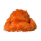 Orange Faux Fur Polyester Fedora Hat