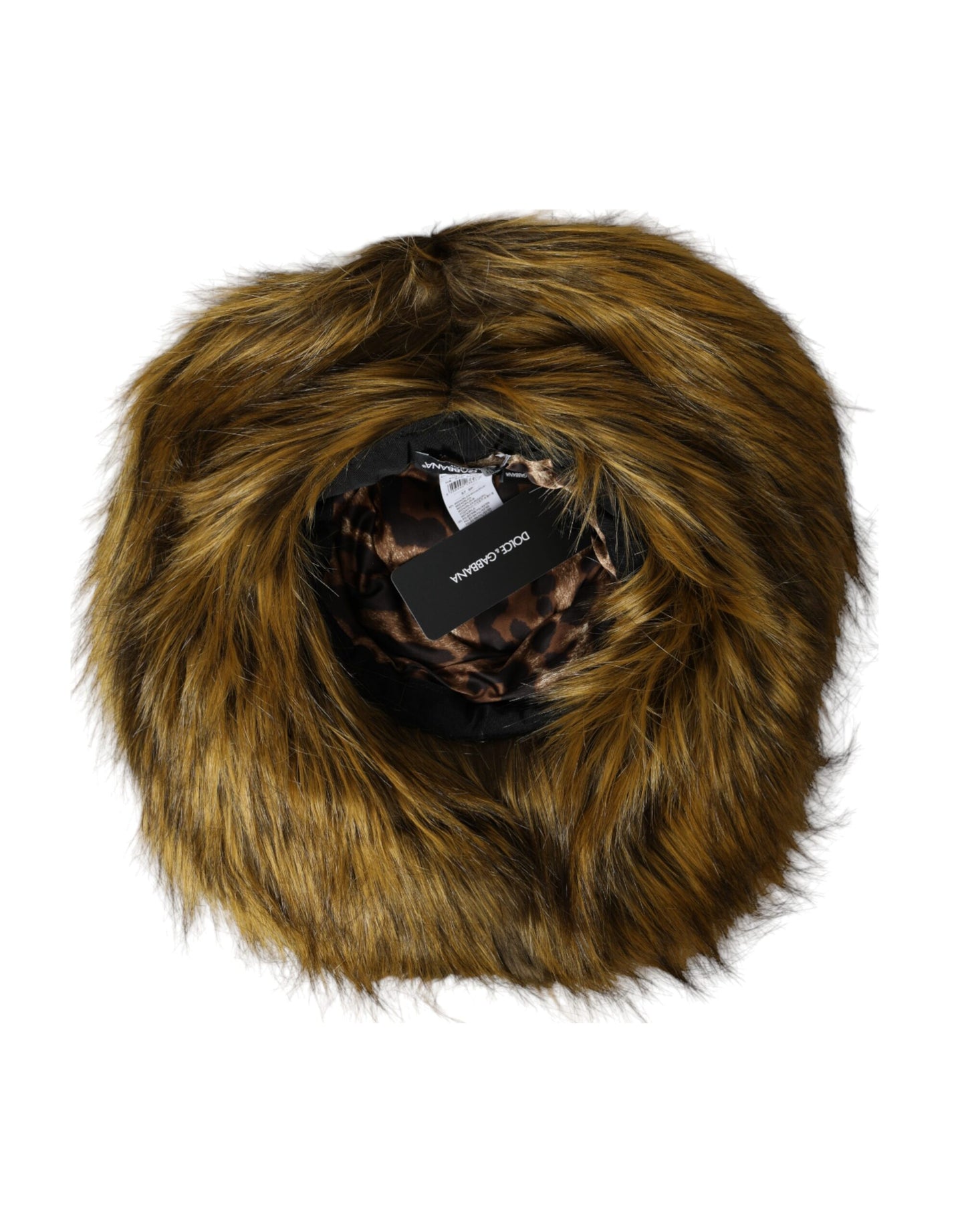 Brown Modacrylic Faux Fur Bucket Hat