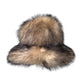 Brown Faux Fur Modacrylic Fedora Hat