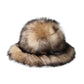 Brown Faux Fur Modacrylic Fedora Hat