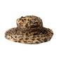 Brown Leopard Fur Women Bucket Hat