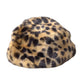 Brown Leopard Fur Women Bucket Hat