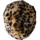Brown Leopard Fur Women Bucket Hat