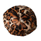 Brown Leopard Fur Women Bucket Hat