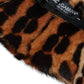 Brown Leopard Fur Women Bucket Hat