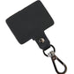 Black Plain Leather Silver Metal Airpods Case