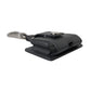 Black Plain Leather Silver Metal Airpods Case
