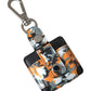 Multicolor Camouflage Print Leather Logo Metal Airpods Case