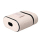 Light Pink Leather Metal Logo Plaque Airpods Case
