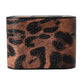 Brown Leopard Calf Leather Logo Plaque Airpods Case