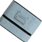 Light Blue Leather Metal Logo Plaque Airpods Case
