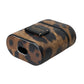 Brown Leopard Calf Leather Metal Logo Plaque Airpods Case