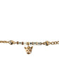 Gold Tone Brass Chain MY DOG Heart Bracelet