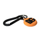 Orange Rubber DG Logo Round Brass Metal Keyring Keychain