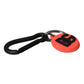 Red Orange Rubber DG Logo Round Metal Keyring Keychain