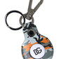 Camouflage Leather DG Logo Round Metal Keyring Keychain