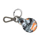 Camouflage Leather DG Logo Round Metal Keyring Keychain