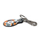 Camouflage Leather DG Logo Round Metal Keyring Keychain