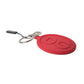 Red Rubber DG Logo Silver Brass Metal Keyring Keychain