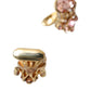 Gold Tone 925 Sterling Silver Crystal Cufflink