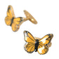 Gold Tone Brass Butterfly Enamel Men Cufflink