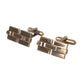 Gold Plated Brass Square Pin Men Cufflinks