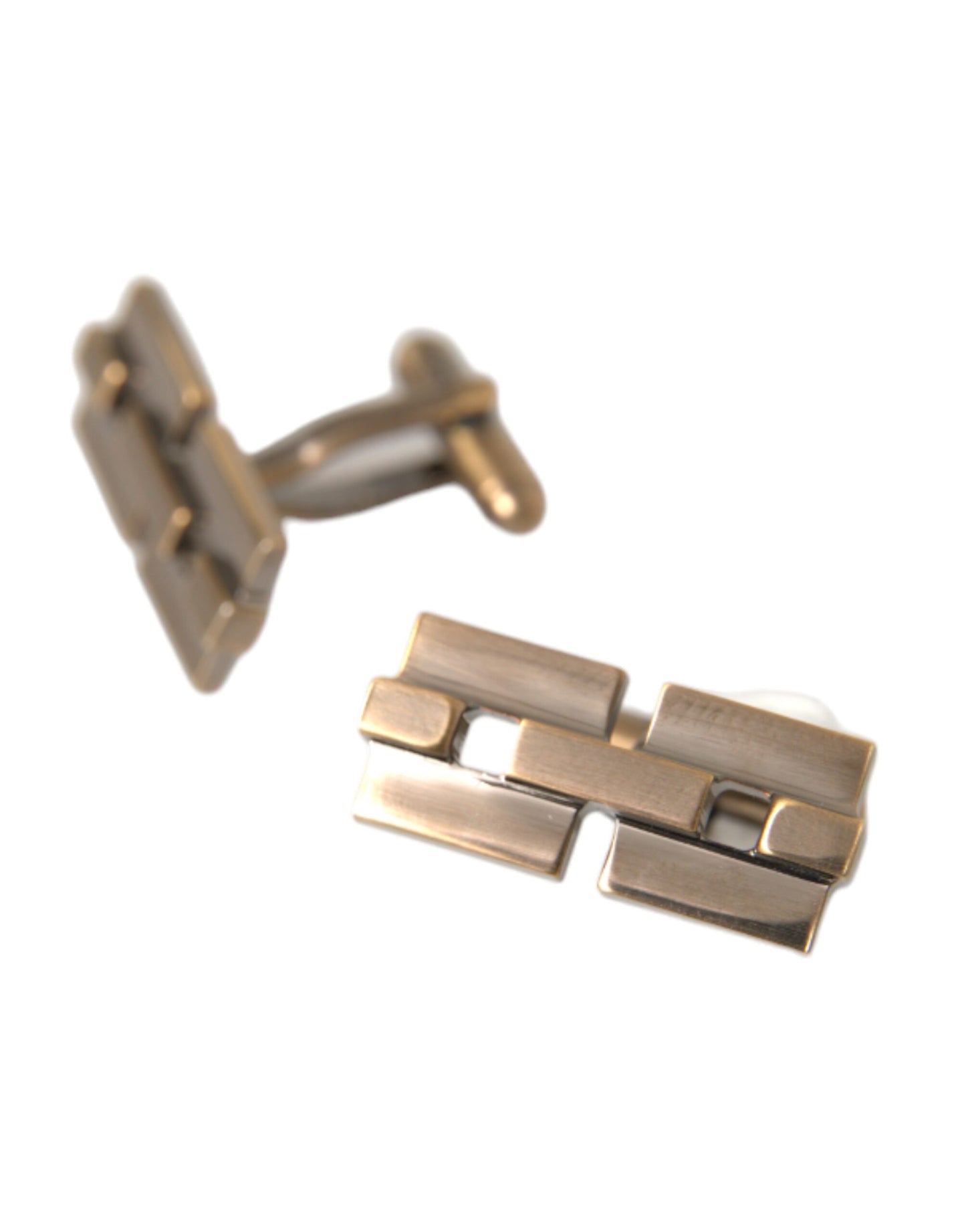 Gold Plated Brass Square Pin Men Cufflinks