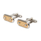 Silver Gold Plated Metal Brass Pin Cufflinks