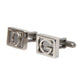 Silver Plated Metal Brass DG Logo Pin Cufflinks