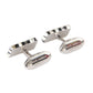 Silver Plated Metal Brass Pin Men Cufflinks