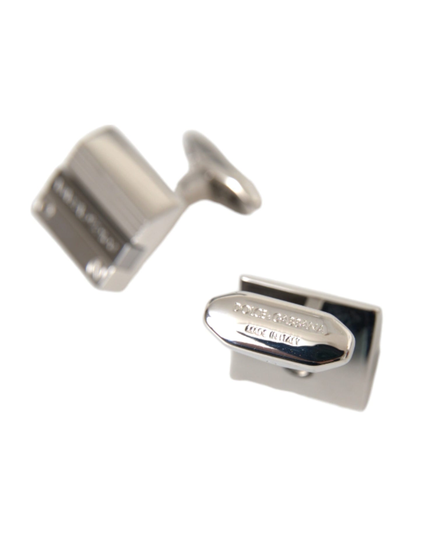 Silver Plated Metal Brass DG Logo Pin Cufflinks