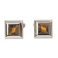 Silver Plated Brass Pin Crystal Cufflinks