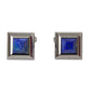 Silver Plated Brass Pin Crystal Cufflinks