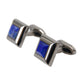 Silver Plated Brass Pin Crystal Cufflinks