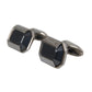 Silver Plated Brass Pin Crystal Cufflinks