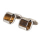 Silver Plated Brass Pin Crystal Cufflinks