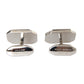 Silver Plated Brass Pin Crystal Cufflinks