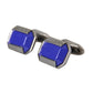 Silver Plated Brass Pin Crystal Cufflinks