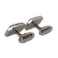 Silver Plated Brass Pin Crystal Cufflinks