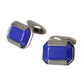 Silver Plated Brass Pin Crystal Cufflinks