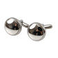 Silver Plated Brass Round Pin Men Cufflinks