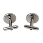 Silver Plated Brass Round Pin Men Cufflinks