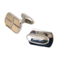 Silver Gold Plated Metal Brass Pin Cufflinks