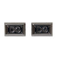 Silver Plated Metal Brass DG Logo Pin Cufflinks