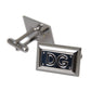 Silver Plated Metal Brass DG Logo Pin Cufflinks