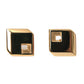 Gold Plated Metal Brass Square Pin Cufflinks