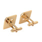 Gold Plated Metal Brass Square Pin Cufflinks