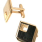 Gold Plated Metal Brass Square Pin Cufflinks